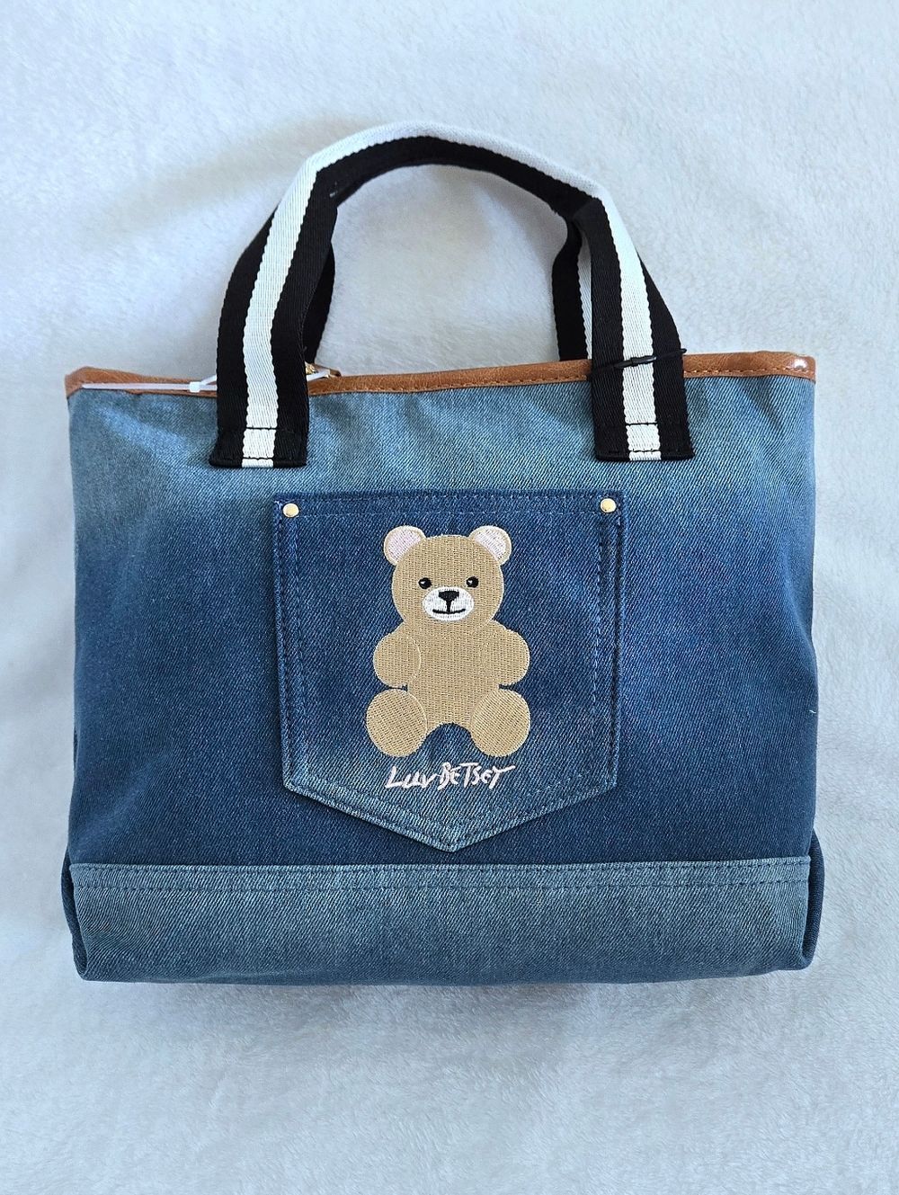 Luv Betsey💋 By Betsey Johnson Denim Teddy Bear🧸 Bag👜 - NWT - Picture 15 of 16